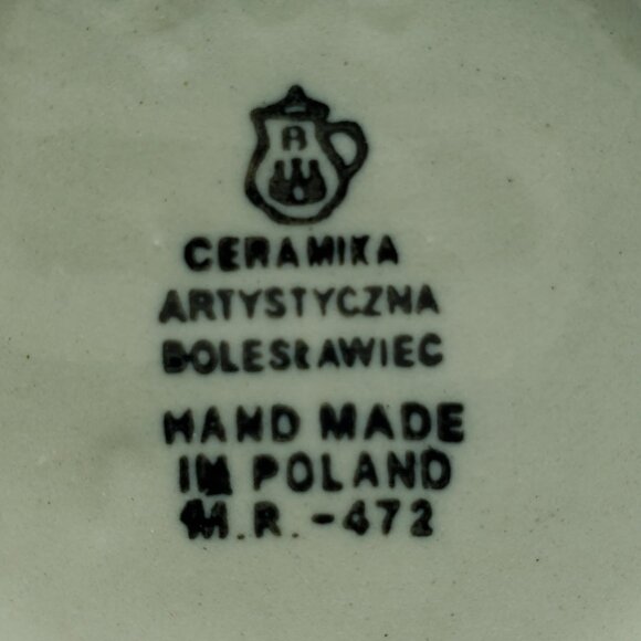 Polish Pottery Blue Yonder Tea Bag Holder Spoon Rest Lemon Plate - Picture 5 of 5